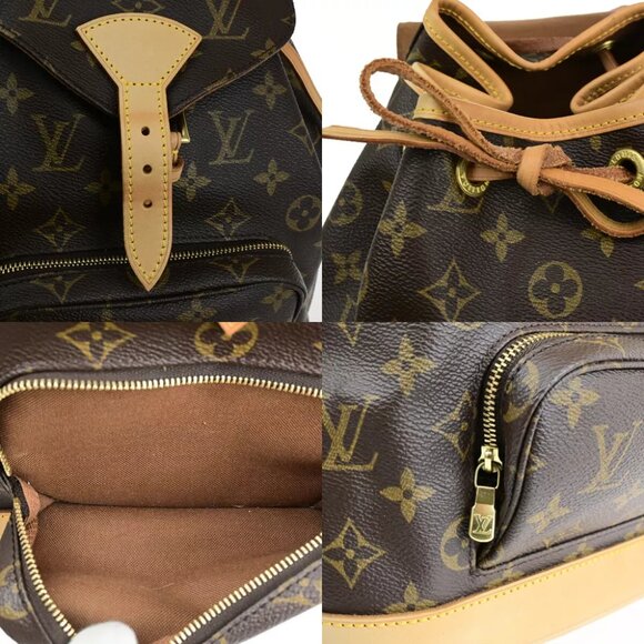 LOUIS VUITTON Montsouris MM Backpack Bag Monogram Leather Brown M51136 660RK300 main image 11